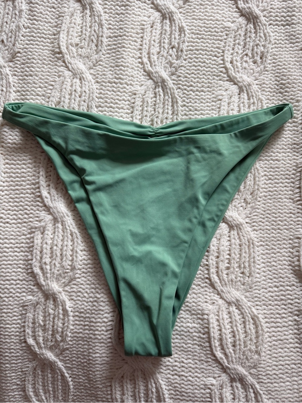 Jolyn “Mandy” High-Cut Bikini Bottom in Green